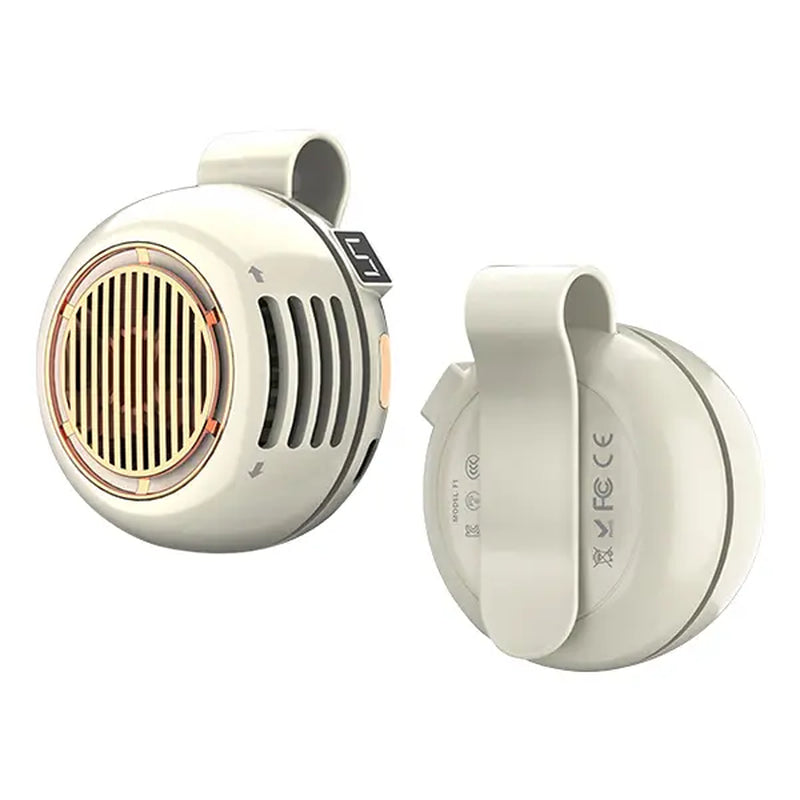 2026 Upgraded Portable Silent Bladeless Clip-On Fan with LED Display, Compact Wearable Waist/Neck Fan, 5-Speed Wind Control, 1000Mah Rechargeable Battery, Hands-Free Clip Design for Outdoor, Travel, Office Cooling