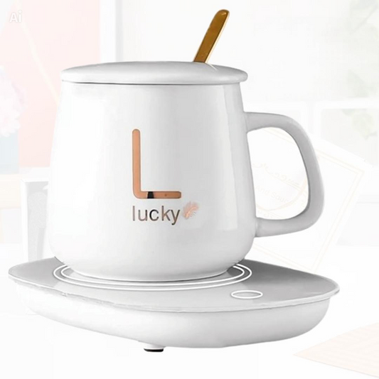 TAZA DE CAFE CON RECIPIENTE CALEFACTOR