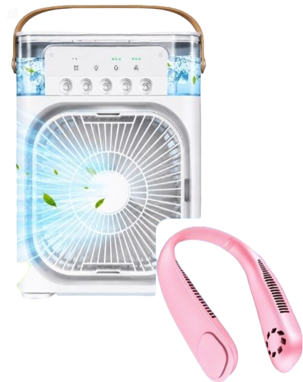 COMBO VENTILADOR 2 EN 1 + VENTILADOR DE CUELLO