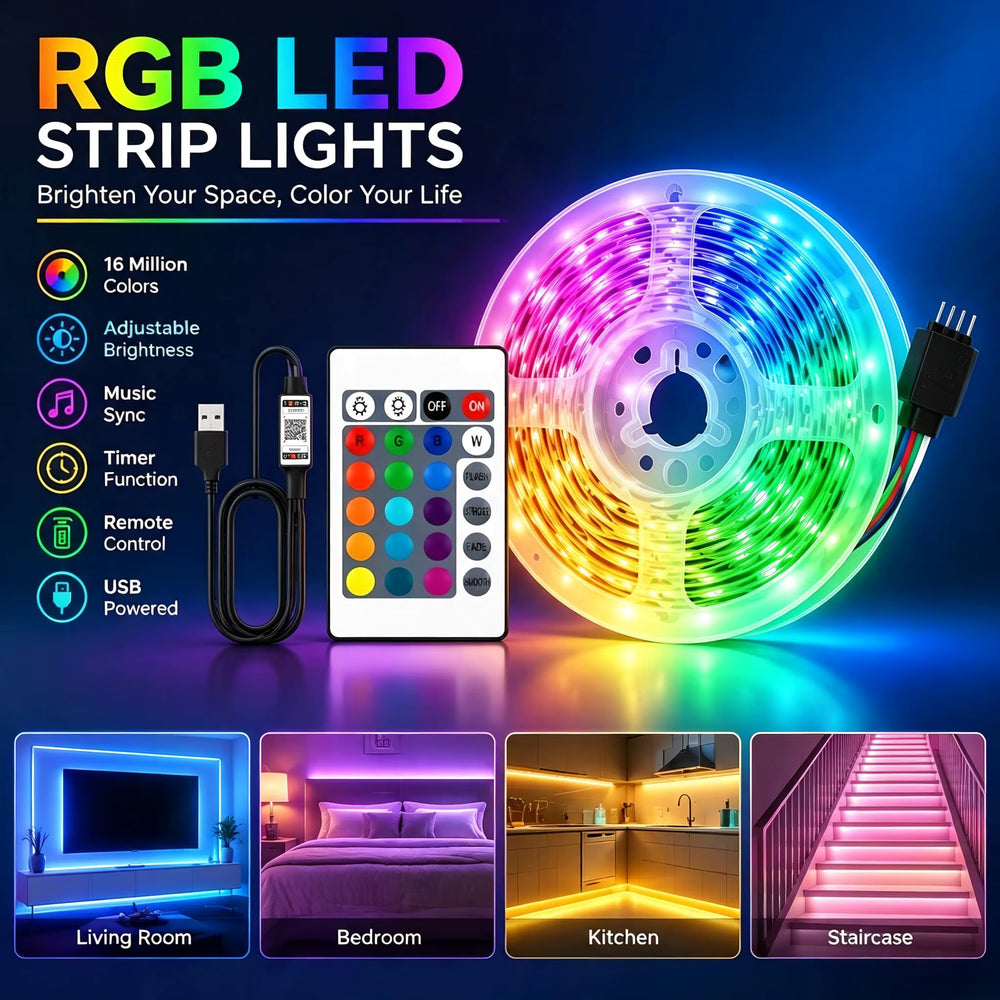 CINTA LED 5M MULTICOLOR CON CONTROL