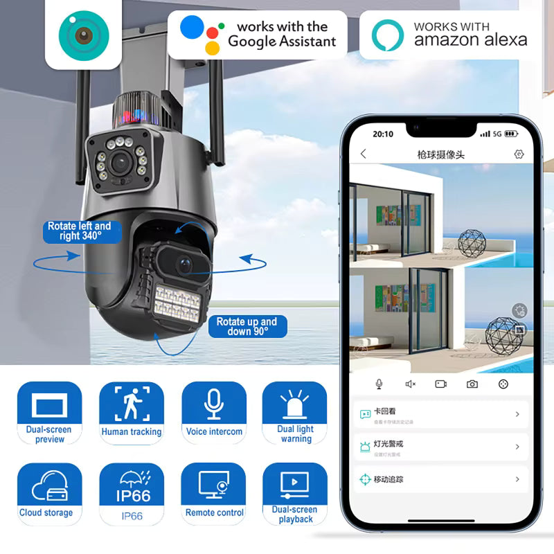 CAMARA DE SEGURIDAD CON SIRENA (EXTERIOR)
