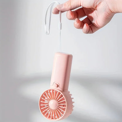 2025 Cute Mini Fan Portable Handheld Fan Lightweight Handy Fan Pocket Size Low Noise Small Electric Fan Student Gift Outdoor Fan