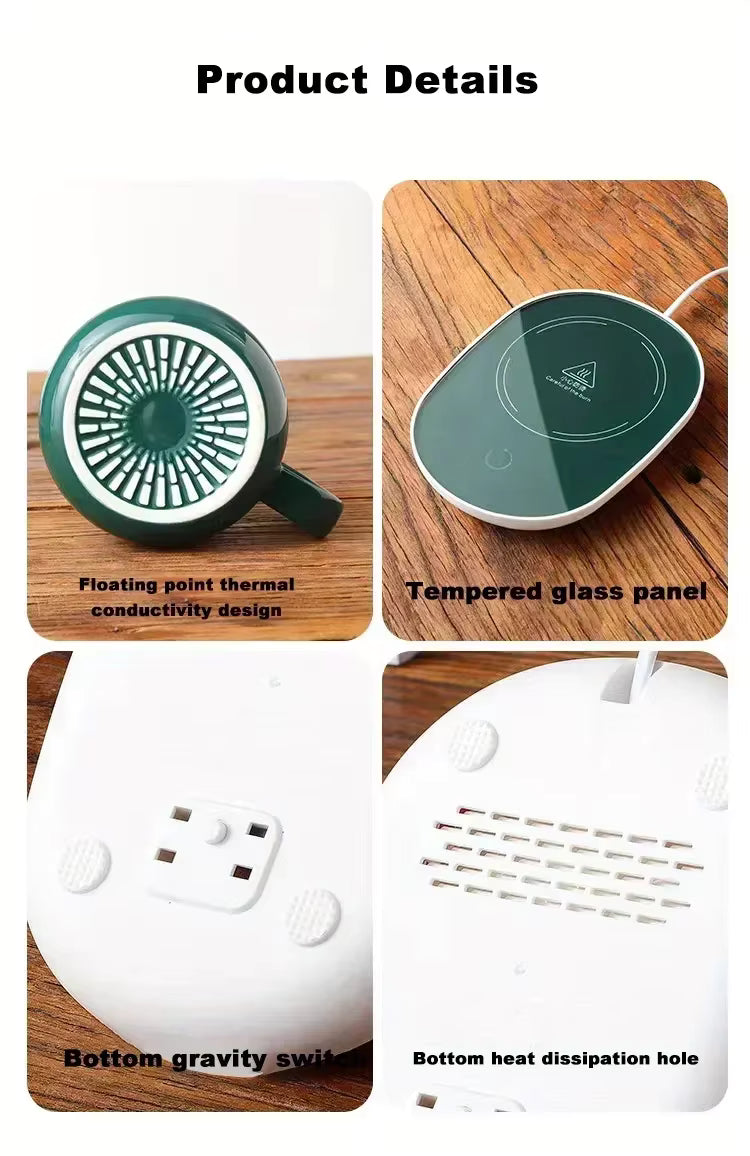 TAZA DE CAFE CON RECIPIENTE CALEFACTOR