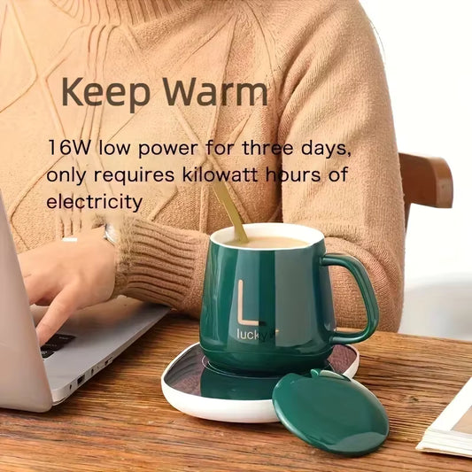 TAZA DE CAFE CON RECIPIENTE CALEFACTOR