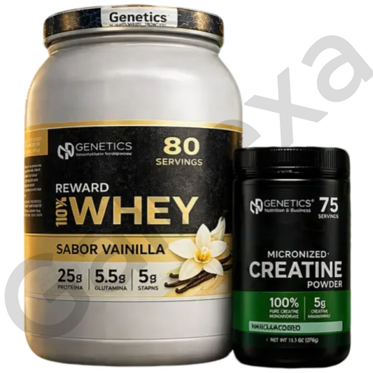 1 PROTEINA 100%WHEY VANILA + 1 MICRONIZED CREATINA