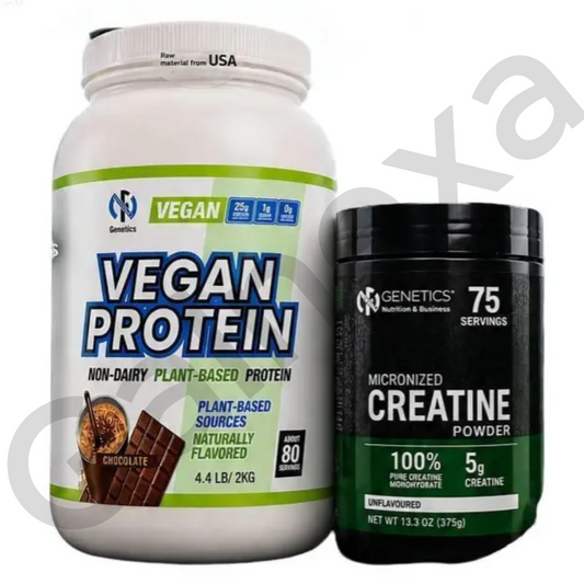 1 PROTEINA VEGANA CHOCOLATE + 1 MICRONIZED  CREATINA