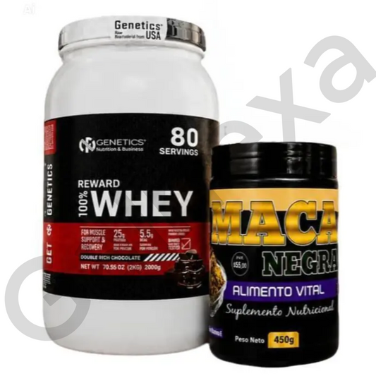 PROTEINA WHEY CHOCO 2kg + 1 MACA NEGRA